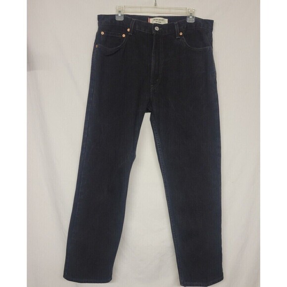 VINTAGE Levis 505 Size 36/30 Jeans Black Denim Zip Fly USA MADE 90s Straight - Picture 1 of 8